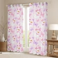 thumbnail image 2 of Feelyou Kawaii Bowknot Duck Curtains Pack of 2 (42x84 Each) for Kids, Pink Butterfly Animal Curtains Blackout, Princess Style Bedroom Curtains, Curtains and Drapes Decor, 2 of 6