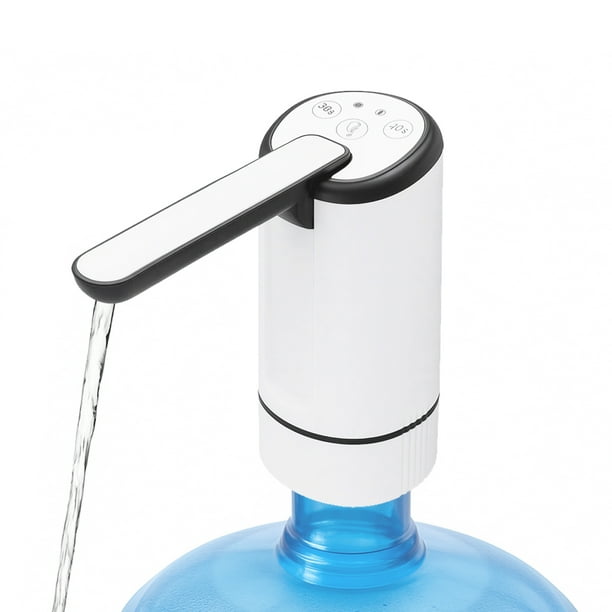 Dispensador Eléctrico de Agua Recargable USB con Tubo de Silicón y Boquilla Giratoria para Garrafón