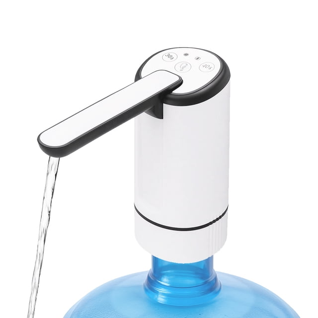 Dispensador Eléctrico de Agua Recargable USB con Tubo de Silicón y Boquilla Giratoria para Garrafón