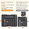 thumbnail image 5 of Lifewit Silverware Drawer Organizer, Expandable Utensil Tray BPA Free, Adjustable Flatware Storage for Spoons Forks Knives, 13"-22.4",  Black, 5 of 9