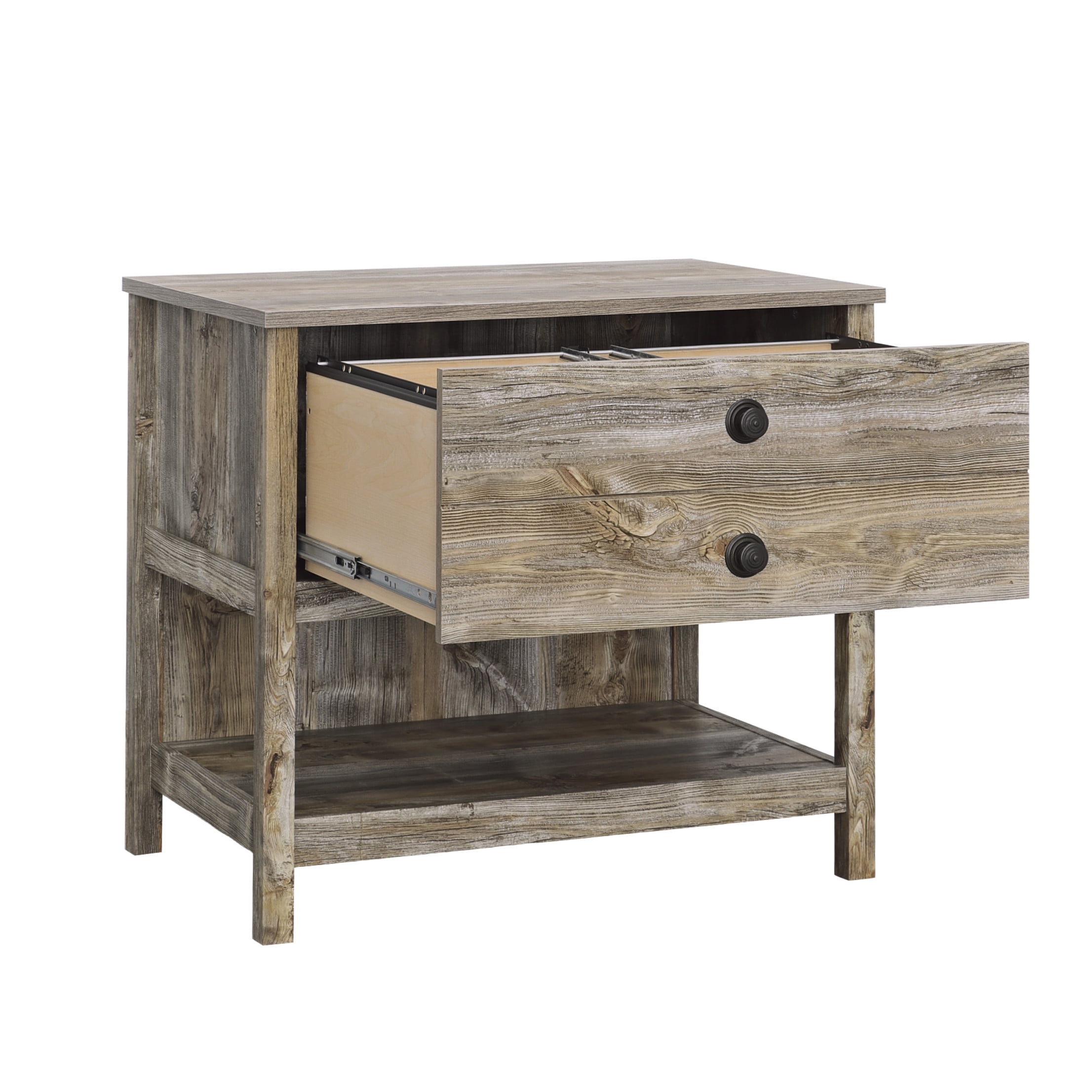 Sauder Granite Trace 1-Drawer Lateral File Cabinet, Rustic Cedar Finish