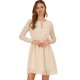 thumbnail image 2 of Dde San Patricio GargantilDe Mujer Con Cuello En V Vintage Acampanado Dorado Metálico Brillante EstrelVestido Acampanado Beige M, 2 of 6