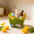 thumbnail image 3 of Tyidzon Easter Basket Felt Storage Baskets Fabric Storage Chick & Bunny Cube Organizer Egg Fruit Candy Basket for Easter Party Decorations, 3 of 6