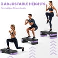thumbnail image 4 of Soozier Aerobic Exercise Step Platform, Adjustable Aerobic Stepper, Purple, 4 of 10