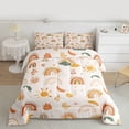 thumbnail image 2 of jejeloiu Orange Sun Rainbow Twin Comforter Sets,Boho Bohemian Leaves Bedding Set For Kids Reversible 2 Pieces, 2 of 8