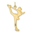 thumbnail image 3 of FB Jewels 10K Yellow Gold Solid Diamond-cut Figure Skater Charm, 3 of 4
