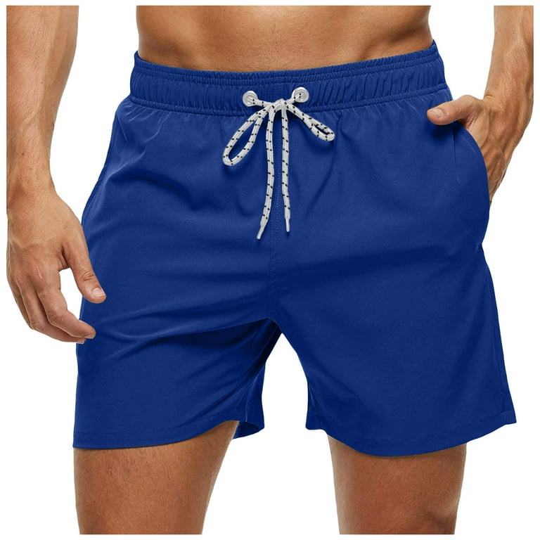 Sksloeg Men Swim Trunks Quick Dry Stretch Mens Bathing Suit 7 Inch Mesh  Lining Board Shorts with Compression Liner Swimwear Shorts Swimming Trunks  Swimsuit with Pockets,Royal Blue S 