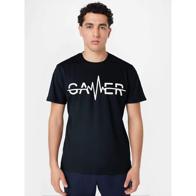 Camiseta De Los Hombres Cuello Redondo Ropa De Verano Tops De Verano Para La Calle Vacaciones ViajesI'M AN ADULT Print Men's Casual Short Sleeve Round Neck T-shirt For Summer Outdoor Street Tee For
