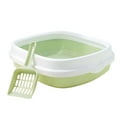 thumbnail image 4 of Semi Enclosed Cat Toilet Litter Pan Nonstick Cat Bedpan Stronger Open Green, 4 of 8