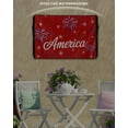 thumbnail image 3 of USA Independence Day Outdoor TV Cover 60 to 65 Inch Weatherproof, Red Fireworks Stars 600D Oxford TV Covers with Waterproof Zipper, Outside Flat TV Screen Protector Size 58"W x 37"H x 4.5"D, 3 of 7
