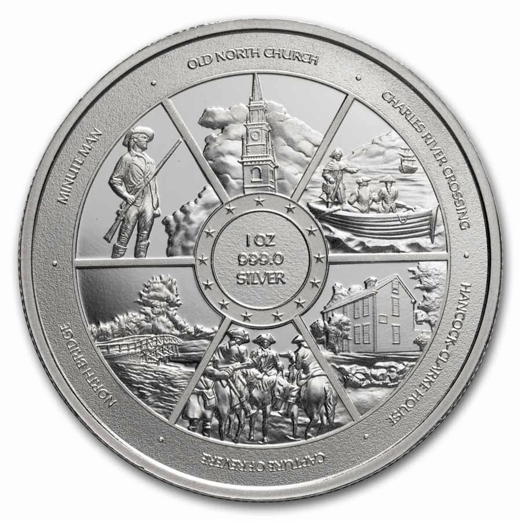 1 oz Silver Round - 250th Anniversary of Paul Revere's Ride