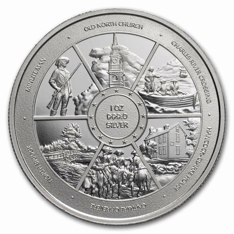 1 oz Silver Round - 250th Anniversary of Paul Revere's Ride