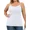 white, variant on Womens Plus Size Tops Cotton Camisoles Adjustable Spaghetti Strap Tank Tops Scoop Neck Layer Cami Build in Shelf Bra