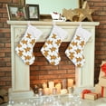 thumbnail image 7 of Coolnut Gingerbread Men Christmas Christmas Stockings Winter Christmas Presonalized Large Stocking Sock, Set of 1 Xmas Party Winter Decor Candy Bag Family Holiday Gift, 17.7 Inch, 7 of 7