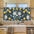 thumbnail image 2 of Yayeee Kitchen Curtains Set of 2 Light Filtering 57"x36" Over Sink Window Panels, Lemon Flowers, 2 of 7
