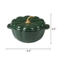 thumbnail image 4 of The Pioneer Woman Stoneware 2 Cup Pumpkin Cocotte with Lid, Green, 4 of 7
