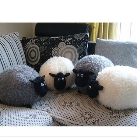 TruPeony 1PC White/Gray Sheep Character Stuffed Soft Plush Toys Kids Baby Toy Or Cushion