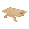 thumbnail image 1 of Foldable Bamboo Clip-on Sofa Tray Table With 360 Rotation, Wide Couch Arm Desk For Living Room Snacks, 1 of 5