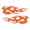 Orange, variant on Tribal Flames Orion Design Magnet