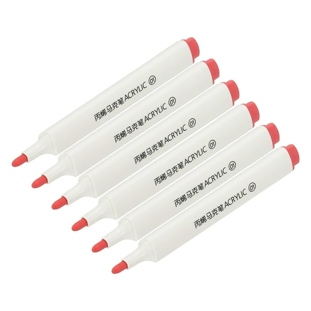 Bolígrafos de pintura acrílica Uxcell, bolígrafos de pintura acrílica, bolígrafo de pintura impermeable, bolígrafo de pintura a base de agua para manualidades DIY, rojo