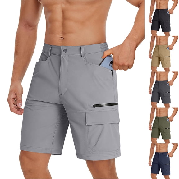 Men's Hiking Cargo Shorts Quick Dry Lightweight Summer Casual Shorts for Men Work Golf Outdoor 5 Pockets, M