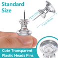 100 Pieces Jumbo Giant Large Push Pins 1 Inch Standard Thumb Tacks