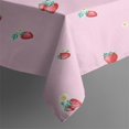 thumbnail image 3 of Red Strawberry Plants Flower Pink Pattern Rectangle Tablecloth 60"x84",Waterproof Polyester Rectangle Table Cloth, Wipeable Spillproof Polyester Tablecloth for Dining, Camping, Indoor and Outdoor, 3 of 5