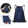 thumbnail image 4 of VONKY Portable Nylon Drawstring Bag Sack Beach Gym Backpack Shoes Bags Convenient and Versatile Dark Blue 1Set, 4 of 6