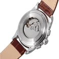 thumbnail image 1 of FORSINING Reloj mecánico automático Correa de cuero real Reloj para hombres de 24 horas - Esfera negra con borde plateado, 1 of 9