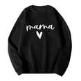 thumbnail image 3 of Mama Sweatshirts for Women Fall Winter Long Sleeve Crewneck Mothers Day Sweatshirt Mom Shirt Pullover Tops, 3 of 5