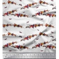 thumbnail image 1 of Soimoi Satin Silk Fabric Colorful Bird Printed Craft Fabric by the Yard 42 Inch Wide, 1 of 3