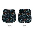 thumbnail image 3 of Gaeub Little Fish Skeleton Print Women's Athletic Shorts,High Waisted Running Shorts,Pocket Sporty Short,Gym Elastic Workout Shorts-X-Large, 3 of 7