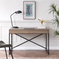 thumbnail image 4 of Henn&Hart 47" Antiqued Gray Oak Metal Home Office, 4 of 12
