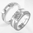 thumbnail image 1 of Juego de anillos de compromiso shaofei bañado en Plata modelo 379, 1 of 4