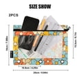 thumbnail image 3 of Retro Colorful Flowers 2 Pack Pencil Pouch for 3 Ring Binder Smooth Zipper Folders with Pockets Clear Window Pencil Case, 3 of 6