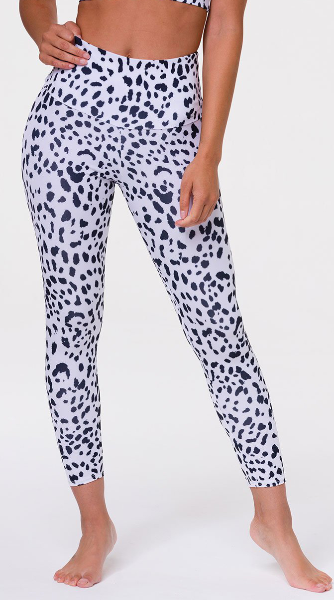 Onzie High Rise White Leopard Extra 