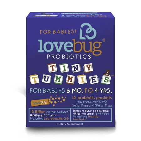 LoveBug Probiotics Tiny Tummies, 15 Billion CFU, 30 Count