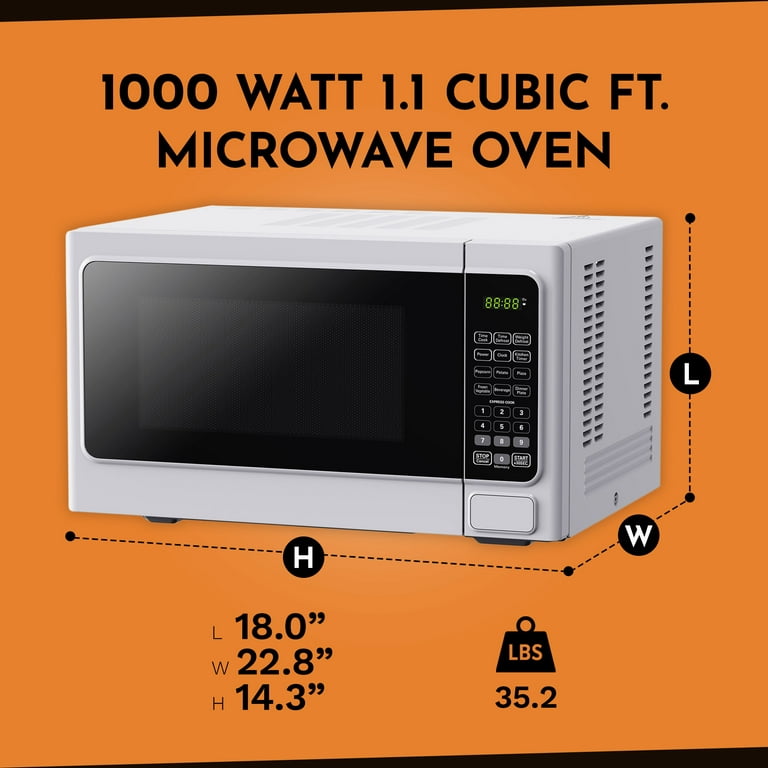 Black+Decker 1000 Watt 1.1 Cubic Feet Countertop Table Microwave