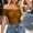 Brown, variant on Women's Off-Shoulder Keyhole Cutout Top, Short Sleeve, Form-Fitting Fabric for Night Out & Casual Wear Black XXL