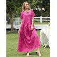 thumbnail image 3 of Vestido YESNO, casual, holgado, bohemio, floral, largo, largo, 3XL EJF CR26, 3 of 5
