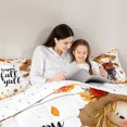 thumbnail image 4 of Manfei Cartoon Scarecrow Twin Bedding Sets 7pcs, Autumn Fallen Leaves Bedding Comforter Set, Happy Fall Y'All Print Sheet Sets, Lightweight Room Decor, 4 of 8