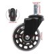 thumbnail image 4 of Ruedas para sillas de oficina, repuesto de ruedas de goma para todos los pisos, ajuste Universal, 1 Uds., 4 of 5