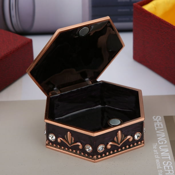 Fdit Boîte à bijoux Alliage hexagramme en forme de bijoux boîte de