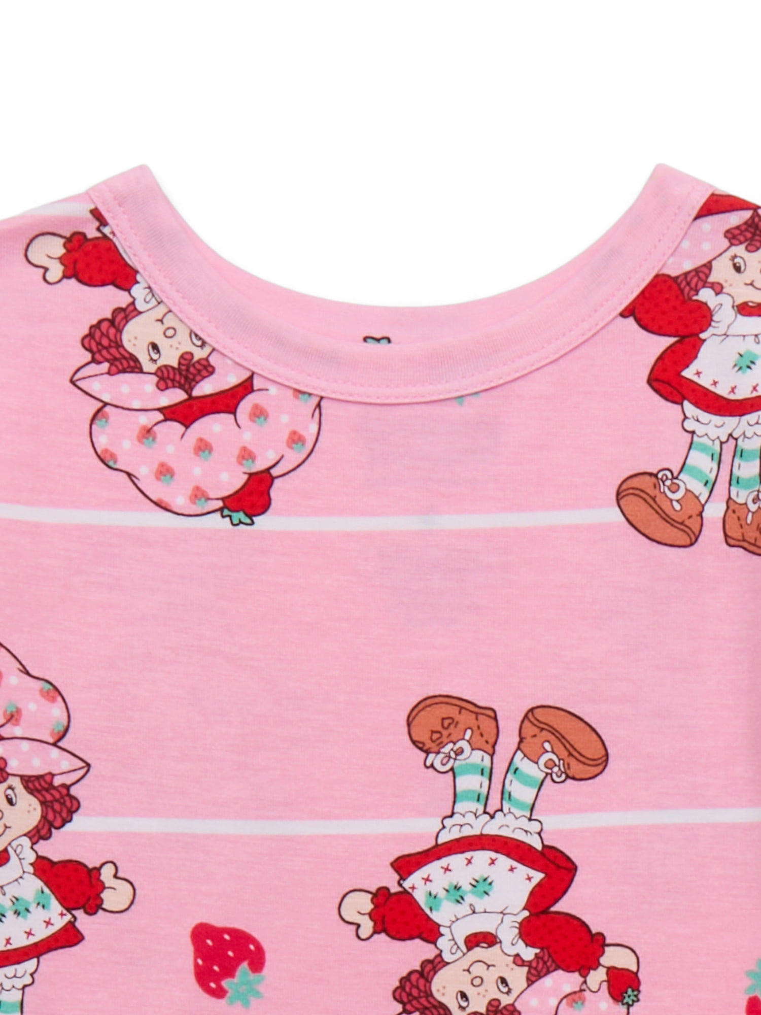 Strawberry Shortcake Girls Graphic Pajama Top and Bottoms Set, 2-Piece, Sizes 4-10