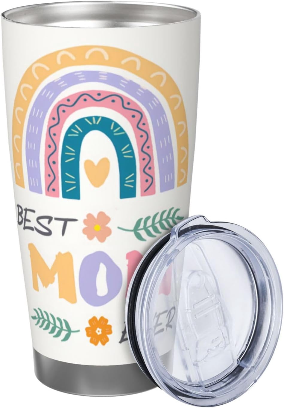 Mom Tumbler for Best Mom Ever Gifts, Insulated Stainless Steel Coffee Tumbler 20oz, Mom Gifts from Daughter Son, Gifts for Mom Birthday Mothers Day