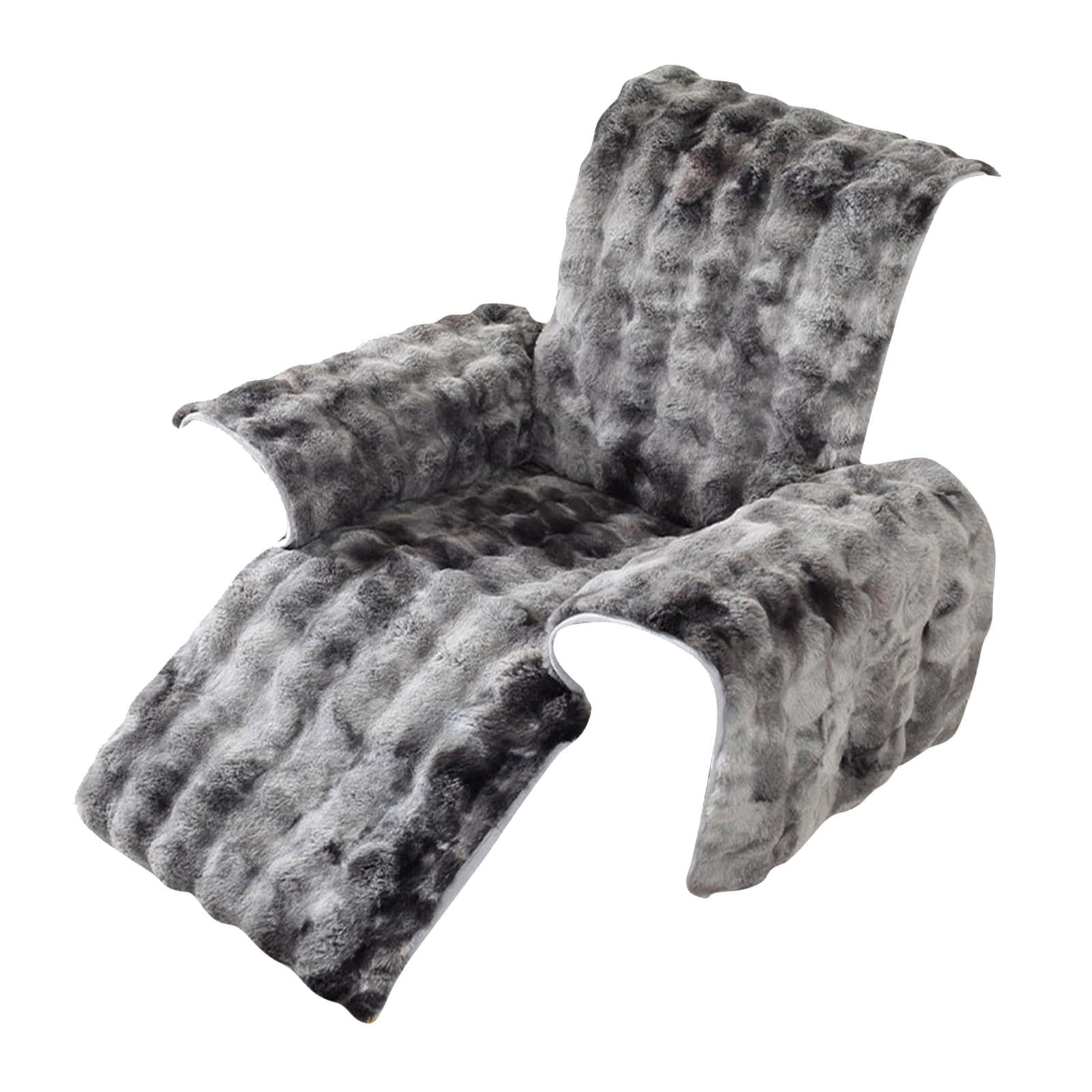Gradient Plush Recliner Sofa Cushion Gy1 Polyester Seat Cushion Colro:GY1 Material:Plush