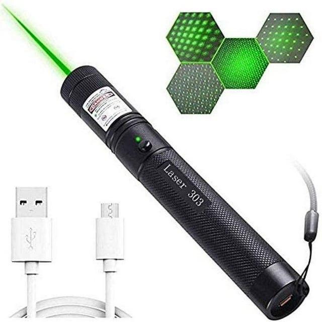 Linterna LED ajustable de enfoque rojo verde de carga USB portátil de alta potencia con Mini portátil impermeable