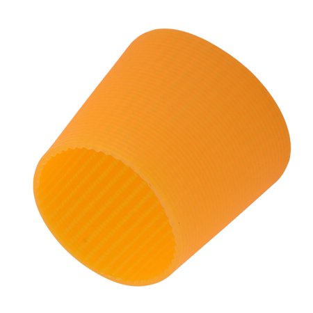 Heat Treated Water Glass - Silicone Heat Insulation Nonslip Glass Water Cup Bottle Protector Sleeve Orange