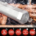 thumbnail image 3 of 12" Premium Pellet Smoker Tube for All Grill or Smoker, Hot or Cold Smoking, 5 Hours of Billowing Smoke, Stainless Steel Wood Charcoal Tube Smoke, an Easy and Safe Way to Provide Smoking, 3 of 12