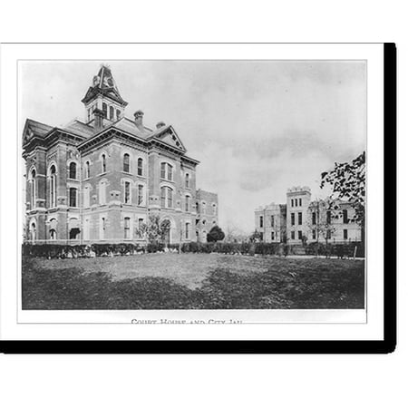 Historic Print, Courthouse and city jail, Beaumont, Texas, 16" x 20"